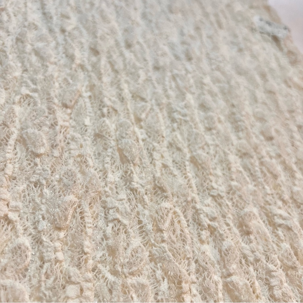 Zara Lace V-neck Semi-Sheer Midi Dress, Cream M NWT - Picture 10 of 16